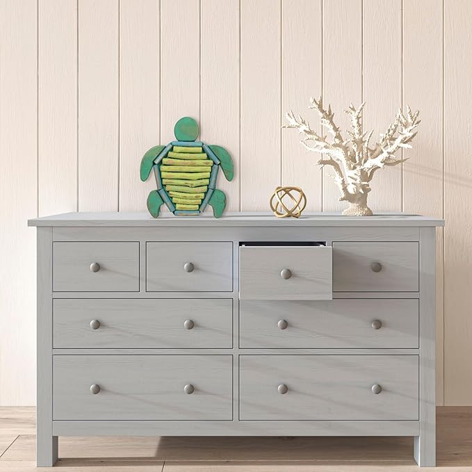 Mint Bucket Brands Driftwood Turtle Nautical Wall Decor - 11.5" x 10" Handmade Wooden Rustic Coastal Wall Art for Living Room, Bedroom, Office, Bathroom - Ocean Beach Decoration (Turtella)