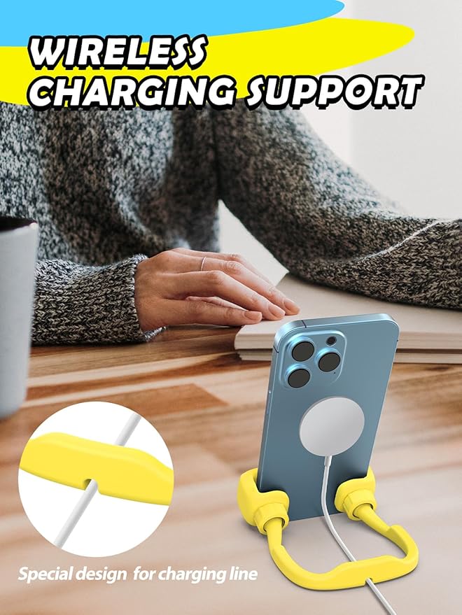 Christmas Stocking Stuffers for Teens Girls Women Adults Gifts: Lazy Cell Phone Holder for Desk Unique Gesture Phone Stand Gifts for Teenager Boys Men Funny Gag Gift Who Have Everything White Elephant