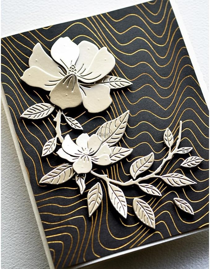 DzIxY Patchwork Peony Flowers Metal Cutting Dies for Card Making Kit Embossing Paper Die Cuts Set Scrapbook Stencils Supplies Machine Templates
