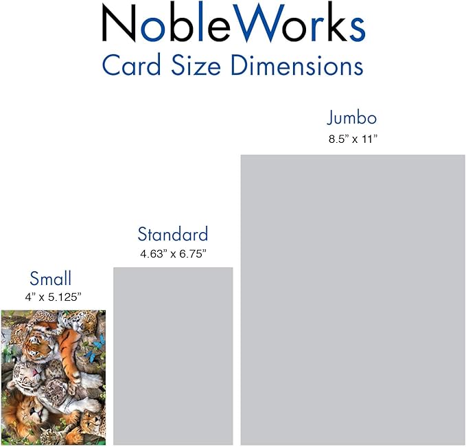 The Best Card Company - 20 Assorted Bulk Animal Cards Boxed (4 x 5.12 Inch) (10 Designs, 2 Each) - Here's Looking At Zoo AM6639OCB-B2x10