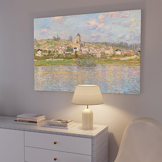 CFIOZYOS 40+ Monet Famous Print Posters Vétheuil by Claude Monet Impressionism Canvas Poster Bedroom Decor Print Sports Landscape Office Room Decor Gift Frame 12×18inch(30×45cm)