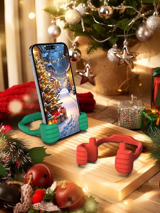 Stocking Stuffers for Teens Girls Boys Adults Cell Phone Stand: UPGRADE Adjustable Thumbs Up Lazy Phone Holder for Desk Cool Gadgets Fun Birthday Gift Ideas for Kids Teenager Women Gifts for Christmas