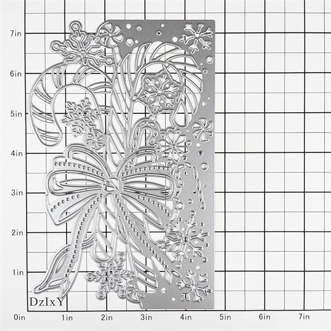 DzIxY Beautiful Cane Snowflake Metal Cutting Dies for Card Making Embossing Paper Die Cuts Sets Album Scrapbooking Templates Stencils Storage Pockets
