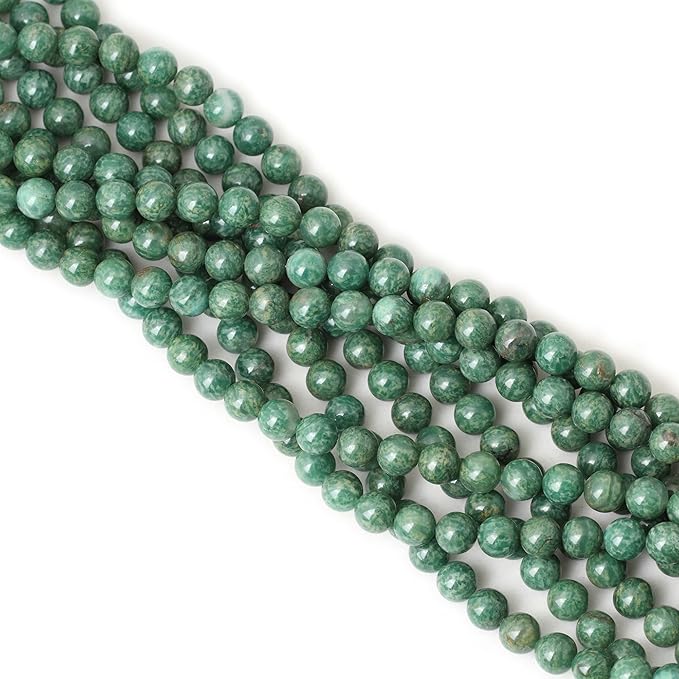 45PCS 8mm Natural African Jade Gemstone Round Loose Beads for Jewelry Making DIY Findings 1 Strand 15"