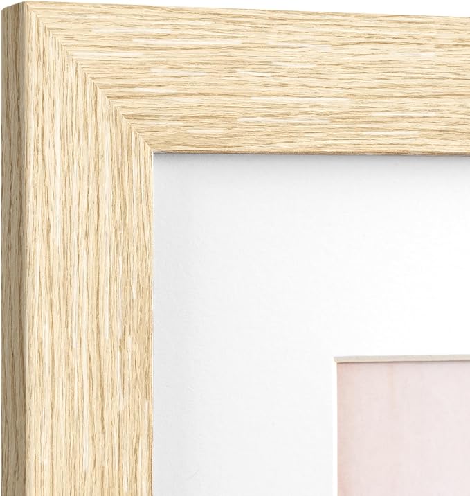 16x24 Frame Set of 3, Natural Wood Grain 16x24 Poster Frame for Gallery Wall Mounting (3 Pack,Natural)