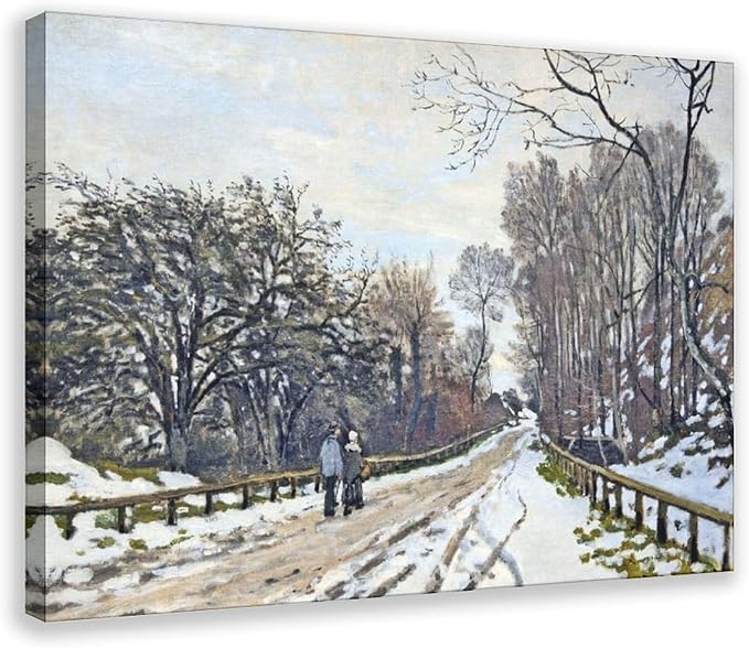 40+ Monet Famous Print Posters The Road to The Farm of Saint-Simeon by Claude Monet Impressionism Poster Print for Room Aesthetics Canvas Wall Art Print Frame 20×30inch(50×75cm)