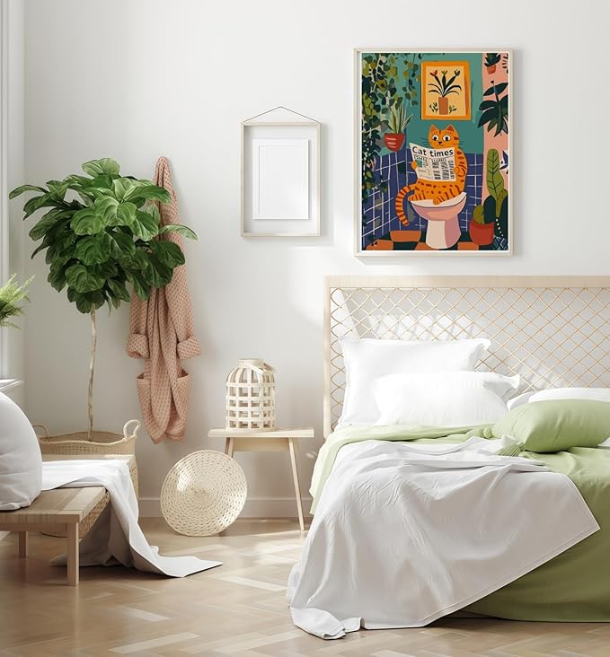CSZPPQAF Animals Paint by Numbers for Adults Beginner, Cats Paint by Number Kits on Canvas, DIY Acrylic Oil Painting by Numbers for Home Wall Decor 12X16inch