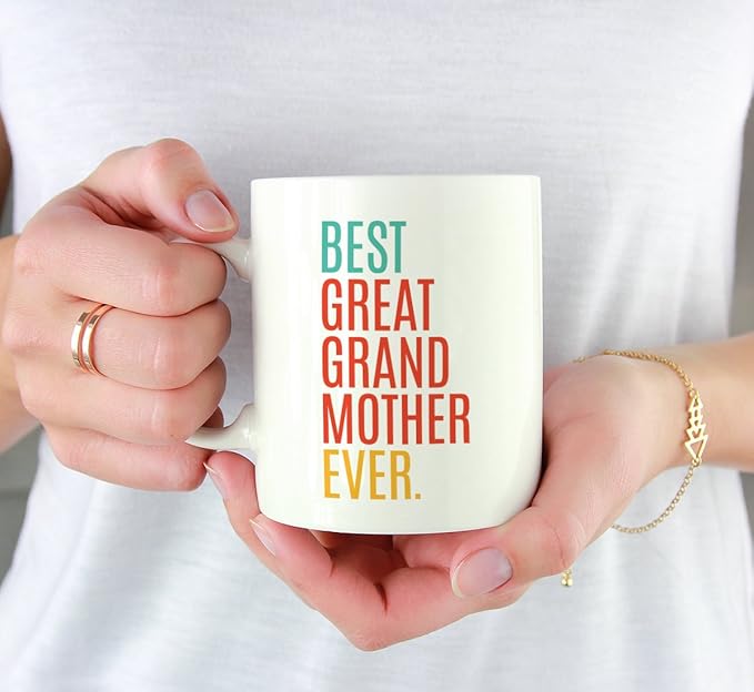 Andaz Press 11oz. Coffee Mug Birthday Gift, Best Great Grandmother Ever, 1-Pack