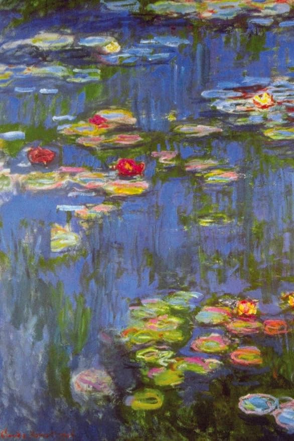 ART.COM Wall Art Print Water Lilies No. 3 by Claude Monet, 12" x 18"