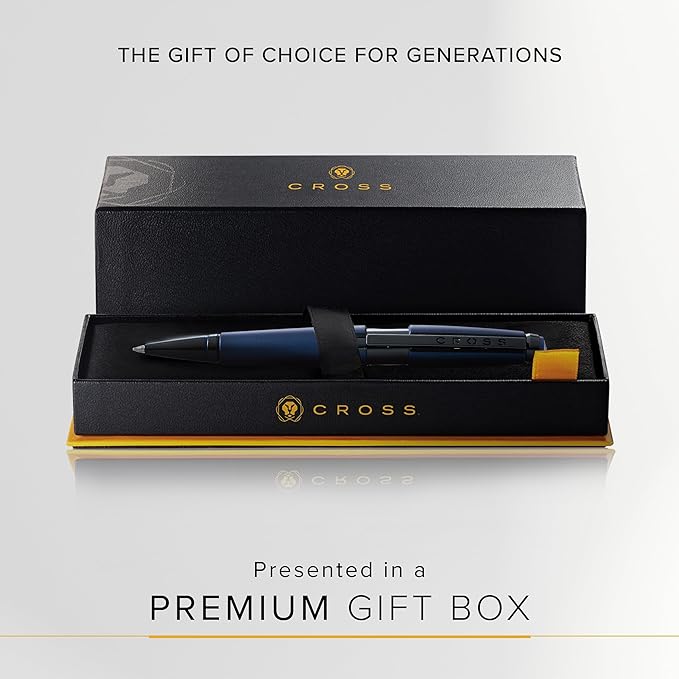 Cross Edge Matte Blue Lacquer Gel Rollerball Pen