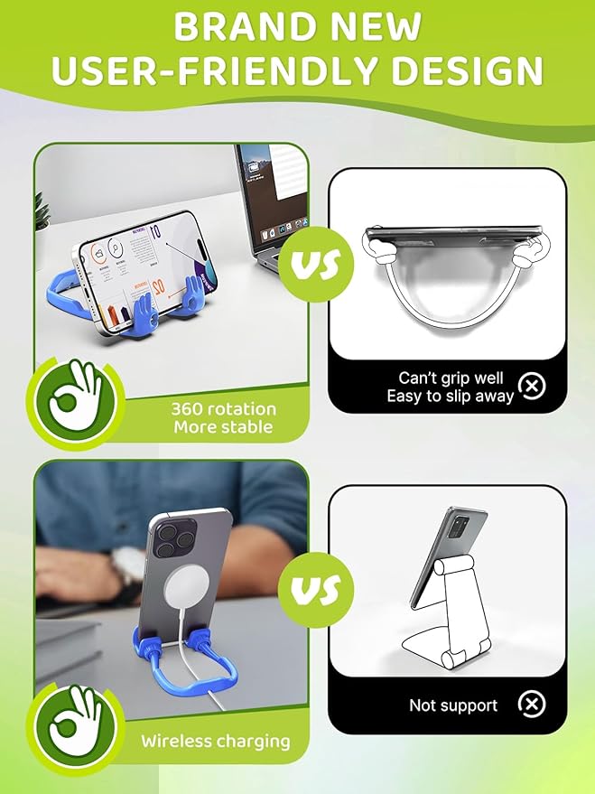 Stocking Stuffers for Teens Boys Cell Phone Holder: Mens Gifts for Adults Kids OK Hand Phone Stand for Desk Teenage Dad Husband Women Birthday Gifts Funny Cool Gadgets Who Have Everything Christmas
