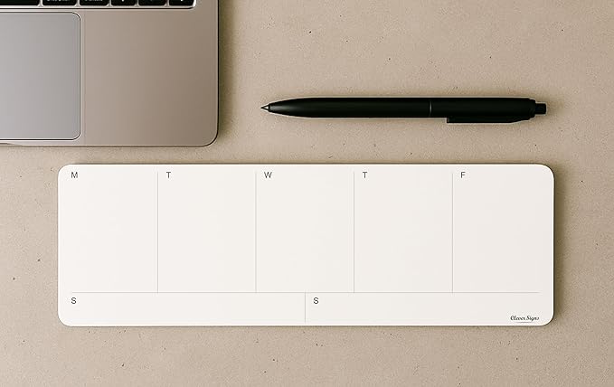 Weekly Planner Pad, Weekly To Do List Notepad, Tear Off Undated Weekly Planner Notepad, 2 Pack, 50 Sheet Each, 4,2" X 11,7", Premium Thick Paper with Cardboard Back Support, Weekly Desk Planner by CLEVER SIGNS
