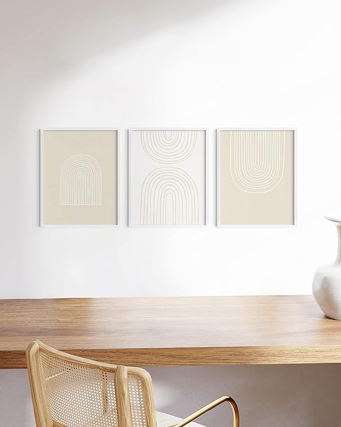 HAUS AND HUES 11x14 White Aluminum Frame Set of 3 - Modern Gallery Pack, Wall Display (White Aluminum Frames)