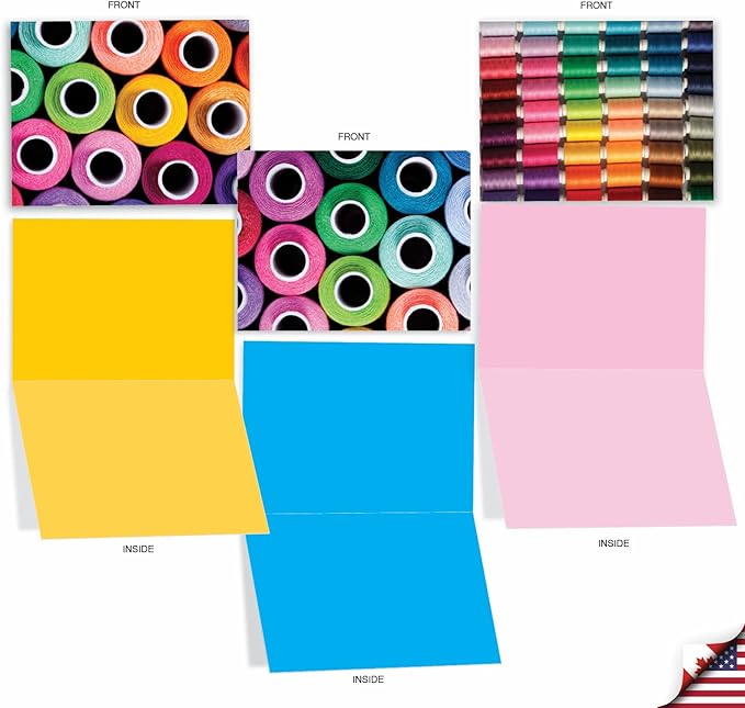 The Best Card Company - 10 Fun Cards for All Occasions (4 x 5.12 Inch) - Boxed Assorted Notecard Set, Blank Inside - Spool Me Once M3094