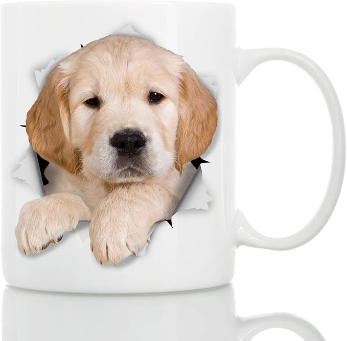 Golden Retriever Mug - Ceramic Funny Coffee Mug - Perfect Dog Lover Gift - Golden Retriever Coffee Mug - Great Birthday or Christmas Surprise for Friend or Coworker, Men and Women (11oz)
