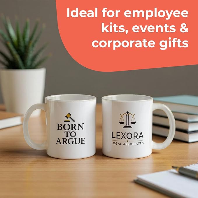 Personalized Mug, Custom Ceramic Mug with Photo and Text, 11oz, Pack of 100, Glossy Coffee Cup, Perfect for Christmas, Secret Santa or as Holiday Gift for Family or Friends, White/White
