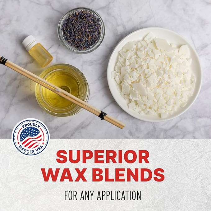Blended Waxes, Inc. Paraffin Wax for Candle Making, Easy to Use Candle Wax Pastilles, Paraffin Wax for Everyday Use, 160F Melt Point 5 lb Pack