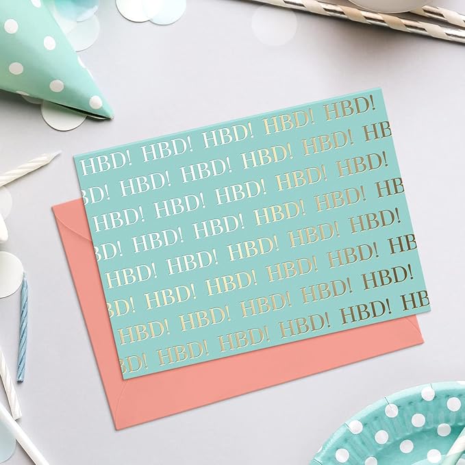 Set of 24 Gold Foil Bulk Birthday Cards Assortment – Bulk Happy Day pages with Envelopes Box Set – Assorted Blank celebration sheets for Women, Men, and Kids in a Boxed Card Pack