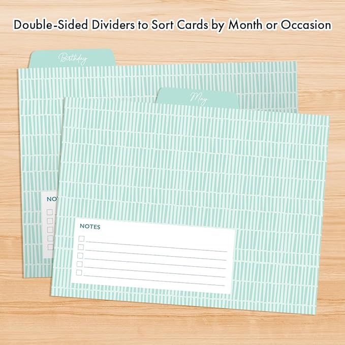 Designer Papers All-Occasion Greeting Card Boxed Assortment (24 Cards with Envelopes) Multicolor Striped Organizer Box – Birthday, Thank You, Get Well, Sympathy, Wedding, New Baby and Congratulations