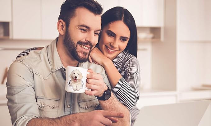Winston & Bear Gorgeous Golden Retriever Puppy Ceramic Coffee Mug - Perfect Golden Retriever Gifts - Funny Cute Dog Lovers Mug (11oz)