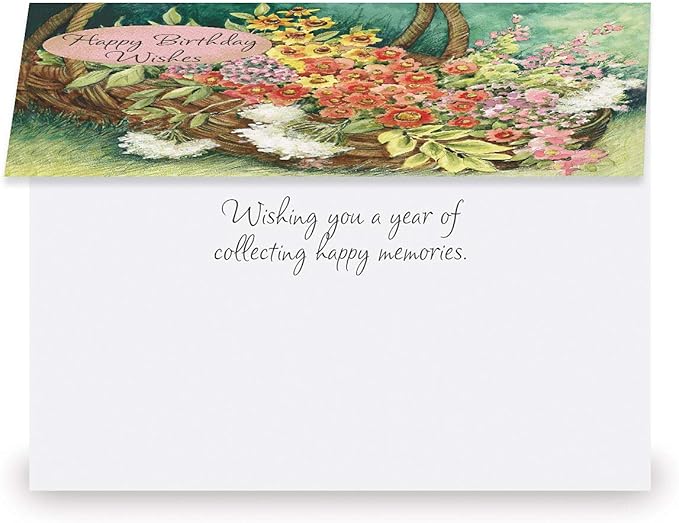 Current by Susan Winget Happy Birthday Greeting Card Set - Value Pack of 20 Cards With White Envelopes, 10 Designs, Large 5" x 7" Assortment