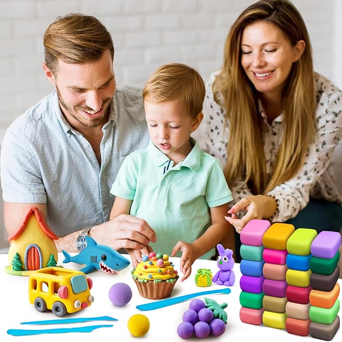 Air Dry Clay 135 Colors, Modeling Clay for Kids, DIY Molding Magic Toy with Tools, Gift for Kids Boys Girls
