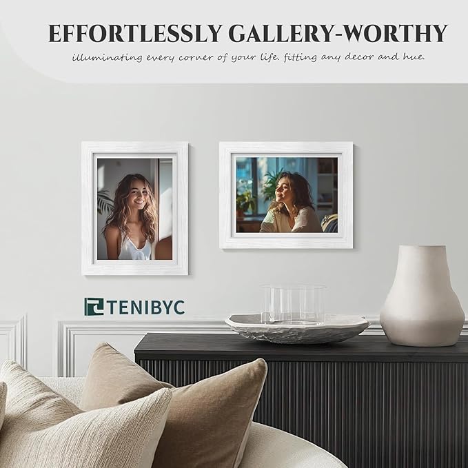 Picture Frame 4 Pack - Solid Wood Poster Photo Frame - Woodgrain Series - Room, Office, Gallery, Studio Display - Wall Hanging