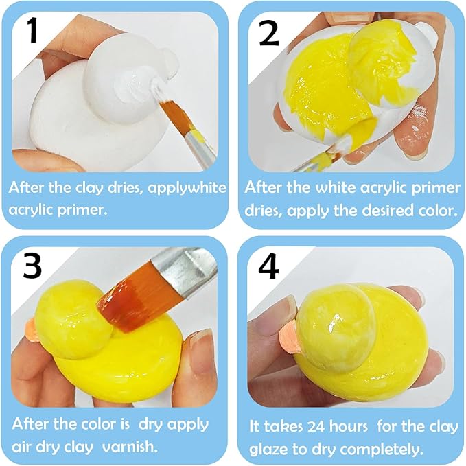 500ml Air Dry Clay Glaze, Air Dry Clay Varnish Can Not Only Used to Prevent Clay Cracking, Scratches, and Wear, Polymer Clay Glaze Can Also Having a Gloss Glaze Effect (Gloss)