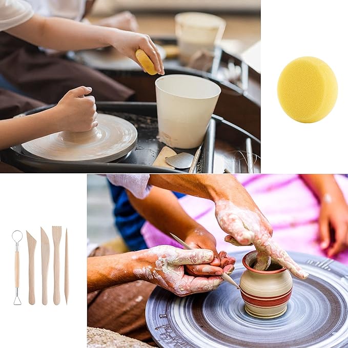 Luney Clay Tools Kit, 25 PCS Ceramics Polymer Clay Sculpting Modeling Pottery Tools Kit, Air Dry Clay for Adults, Pottery Craft, Dotting, Baking, Carving, Drawing, Molding, Modeling, Shaping