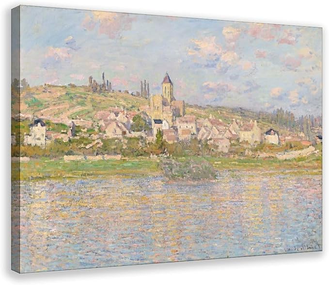 CFIOZYOS 40+ Monet Famous Print Posters Vétheuil by Claude Monet Impressionism Canvas Art Poster And Wall Art Picture Print Modern Family Bedroom Decor Posters Frame 20×30inch(50×75cm)
