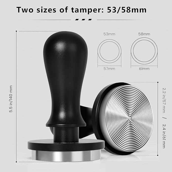 58mm Espresso Tamper, Spring Loaded Coffee Tamper Tool, Stainless Steel Calibrated Espresso press Tool for Breville Series 58mm Portafilter Basket, Barista Coffee Accessories
