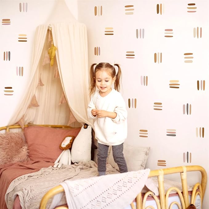 Line Wall Decals Peel and Stick Wall Decals Stripes Wall Decal Modern Wall Stickers Abstract Wall Decals Vinyl Wall Decals Removable Geometric Wall Decal for Nursery Baby Girl Room Living Room Decor