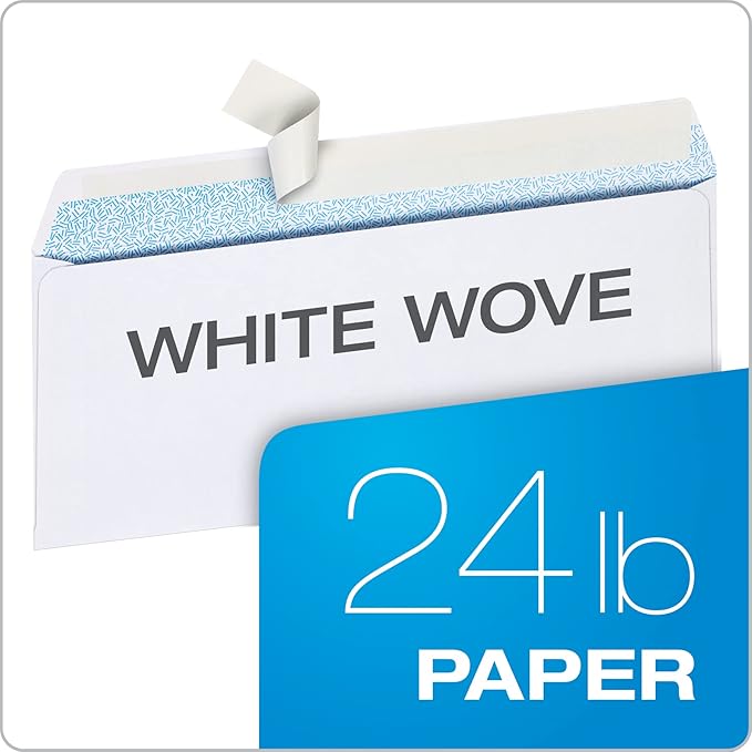 Columbian #10 Security Envelopes, 500/Box, No Window, 4-1/8 x 9-1/2 Inches, Release & Seal Self Seal, White (COLO151)