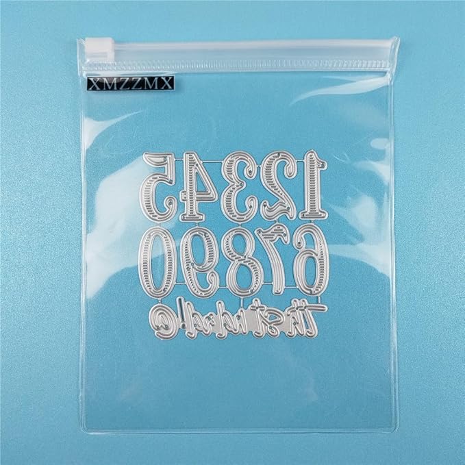 Number 0~9 Arabic Numeric Metal Cutting Dies for Card Making, Paper Embossing Die Cuts Kit Templates, Storage Pockets Supplies, Photo Frame Album DIY Scrapbooking Stencils Sets