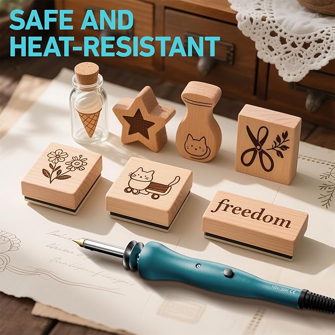 Wood Burning Pen Professional Wood Burning Tool, DIY Creative Tools Wood Burner Soldering Pen for Embossing/Carving/Soldering