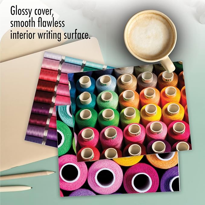The Best Card Company - 10 Fun Cards for All Occasions (4 x 5.12 Inch) - Boxed Assorted Notecard Set, Blank Inside - Spool Me Once M3094