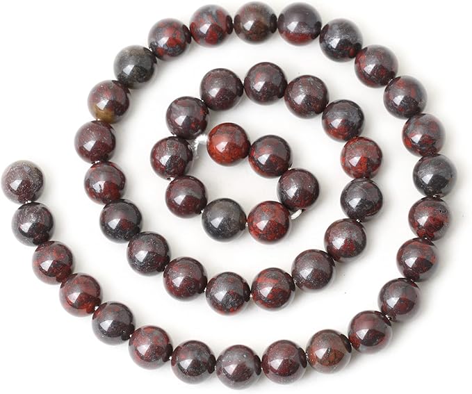 45PCS 8mm Natural Brecciated Jasper Round Loose Beads for Jewelry Making DIY Bracelet Necklace Materials 1 Strand 15"