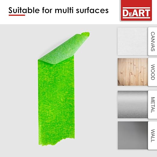 DEART 6 Pcs Colored Masking Tape, Extra Long 1008 Feet or 360 Feet x 1 Inch Painters Tape, Color Painter Tape for Arts & Crafts Labeling or Coding, Kids Art Supplies (360 ft)