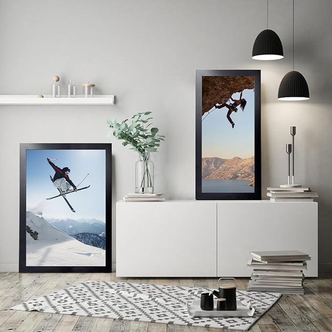 KTKDE 17x19 Poster Frame set of 3, Wall Gallery Picture Frames with Wooden frame for Horizontal or Vertical Wall Mounting