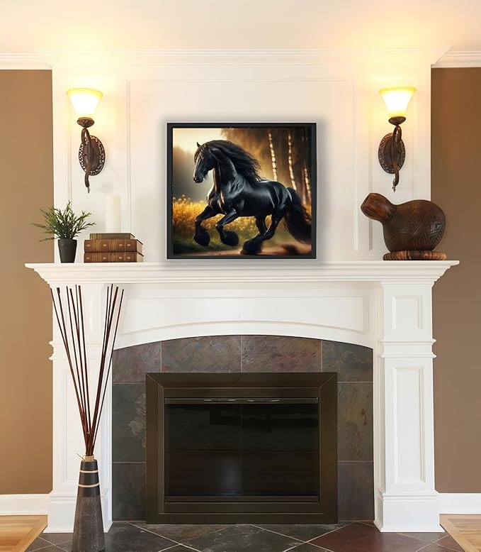 CSZPPQAF 5D Diamond Painting Kits for Adults, Animal Horse Diamond Art Kits for Adults Beginner, DIY Full Drill Gem Art Paint by Diamonds Dots Crafts Kits for Home Decor 13.7x13.7Inch