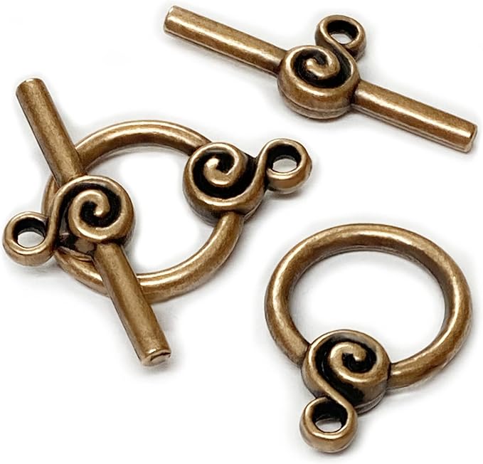 Heather's cf Copper Jewelry Clasps Toggle Clasp Bulk Clasps for Jewelry Making kit 23 Set