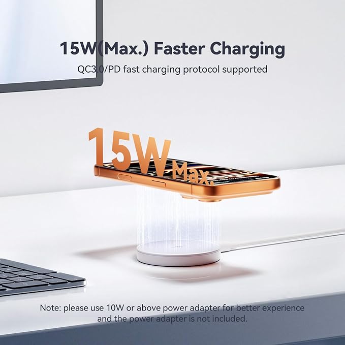 MagSafe Charger 2 Pack 15W Magnetic Wireless Charger Fast Charging Pad with 4.2 FT Type C Cable Compatible with iPhone 17/16/15/14/13/12 Series & AirPods 4/3/2/Pro Magnetic MagSafe Charging Pad