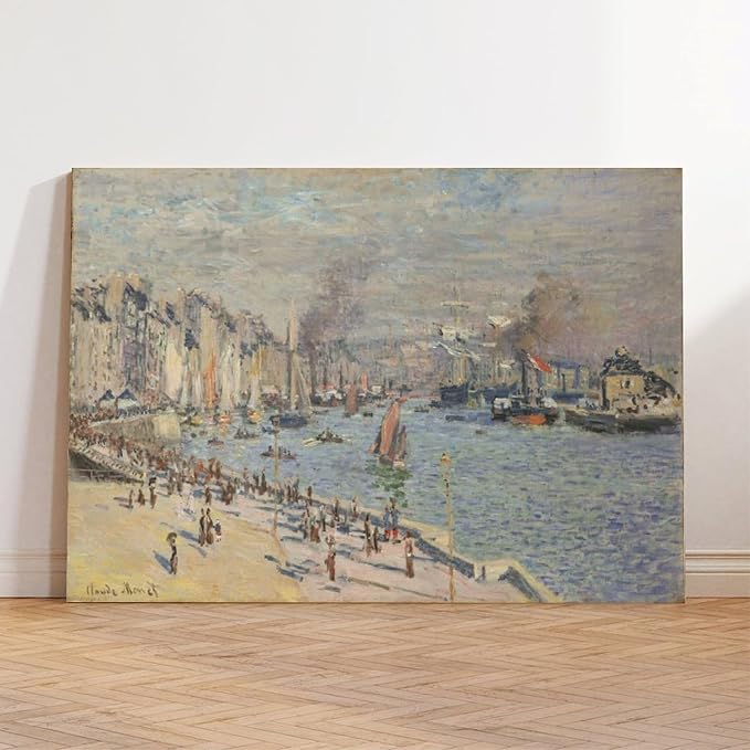 CFIOZYOS 40+ Monet Famous Print Posters Port of Le Havre by Claude Monet Impressionism Canvas Wall Art Print Poster For Home School Office Decor Unframe 16×24inch(40×60cm)