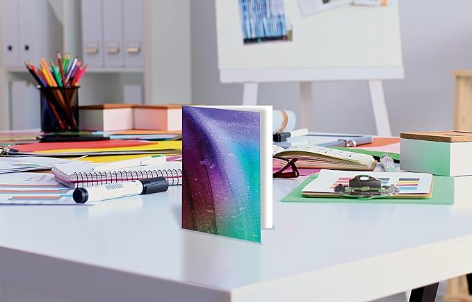 Better Office Products 100-Pack All Occasion Greeting Cards, Modern Art Designs, Assorted Blank Note Cards, 4 x 6 inch, 6 Exclusive Alcohol Ink Abstract Designs, Blank Inside, with Envelopes