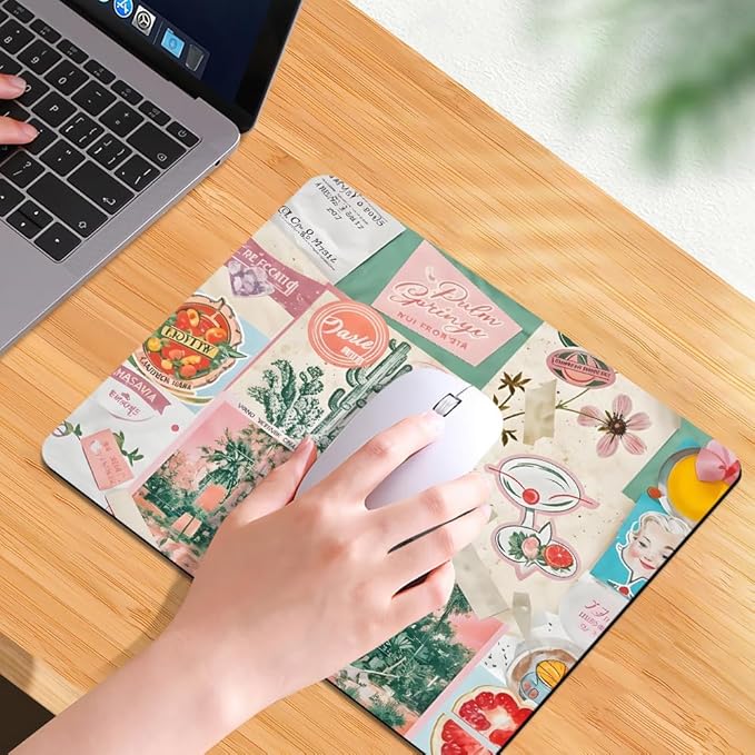 FashionPass Texture Mouse pad, Square Waterproof and Anti Slip Mouse pad for Office laptops