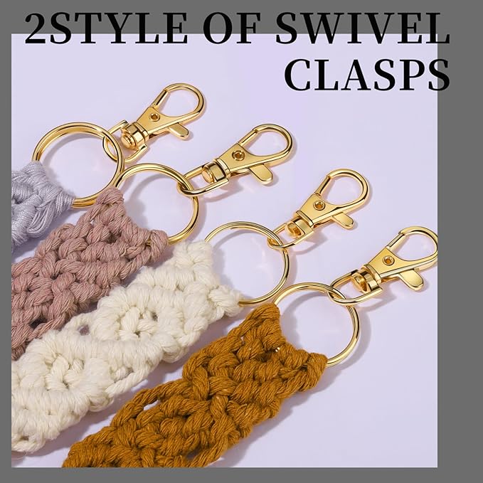 Teenitor 524PCS Key Chain Making Kit, Keychain Making Supplies Keychain Craft Supplies Key Chain Clips, Lanyard Snap Hooks, Key Rings and Jump Rings for Jewelry Lanyard Making, Gold