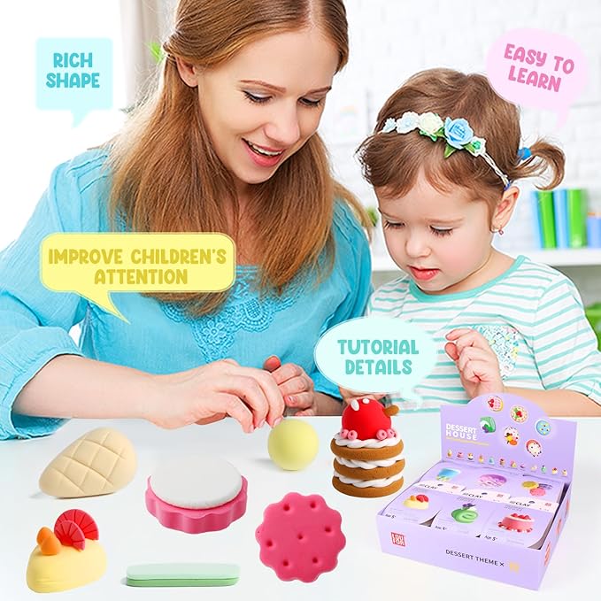 Air Dry Clay Kits - Modeling Clay for Kids, Ultra Light & Soft, Safe & Non-Toxic, 12 Boxes DIY Model Magic Clay with Sculpting Tools & Tutorials, Creatible Art Crafts Toys Gifts Boys Girls