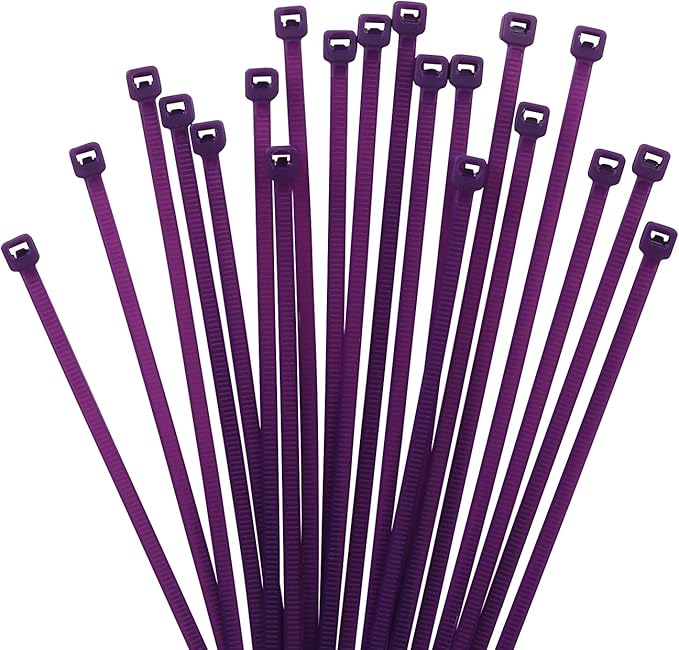 XINGO 1000 PCS 8 inch Cable Zip Ties, 18lb Strength, Small Tie Wraps Self-Locking Nylon Zip Ties for Indoor and Outdoor Use (Purple)