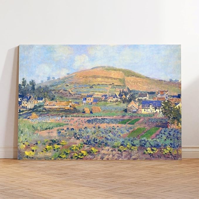 40+ Monet Famous Print Posters The Mount Riboudet in Rouen at Spring by Claude Monet Impressionism Canvas Art Poster And Wall Art Picture Print Modern Family Bedroom Decor Posters Frame 12×18inch(30×4