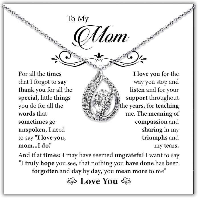 TRYNDI To My Best Mom Necklace for Women - Mom Christmas Gifts from Son, Mothers Day Necklace, Gifts for Birthday, Valentine's Day Jewelry for Mother